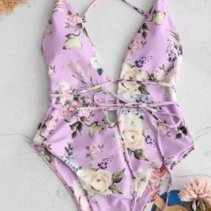 NWT Floral One Piece Swimsuit